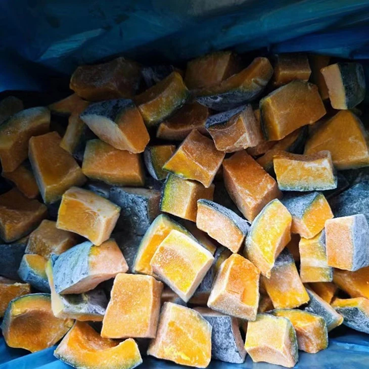Frozen diced pumpkin